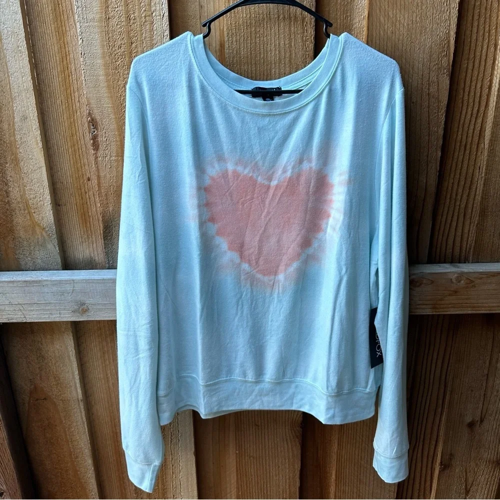 Wildfox Heartfelt Tie-Dye Baggy Beach Jumper Sweatshirt